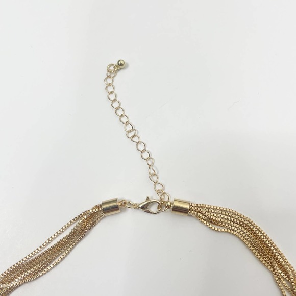 NEW Tassel Choker Necklace Ball Decor Twisted Snake Chain Lobster Claw - Picture 9 of 12